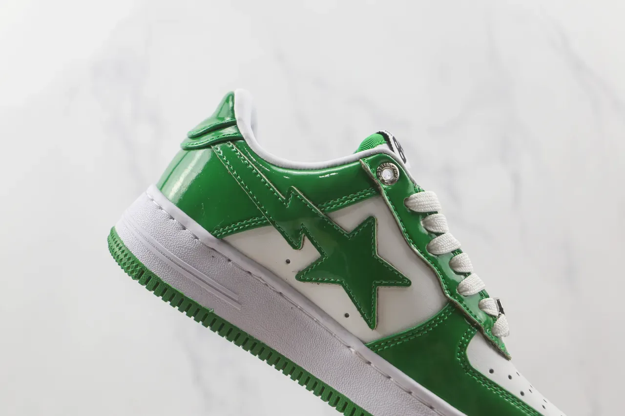 A Bathing Ape BAPE STA Sneakers lifestyle vert brillant et blanc 5
