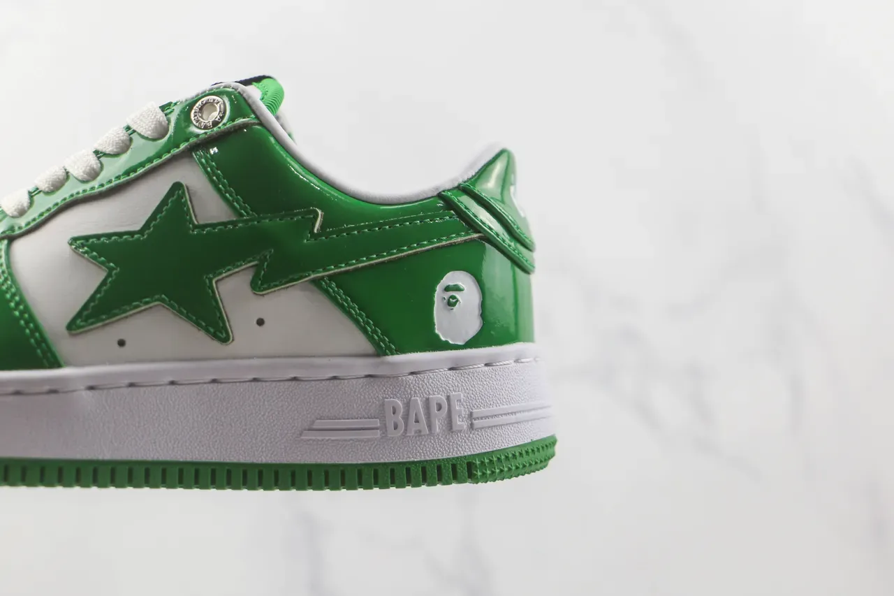 A Bathing Ape BAPE STA Sneakers lifestyle vert brillant et blanc 7