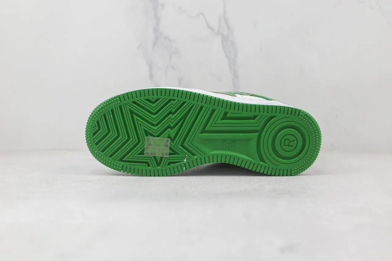 A Bathing Ape BAPE STA Sneakers lifestyle vert brillant et blanc 8