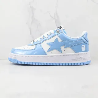 A Bathing Ape BAPE STA Light Blue Patent Leather Lifestyle Sneakers