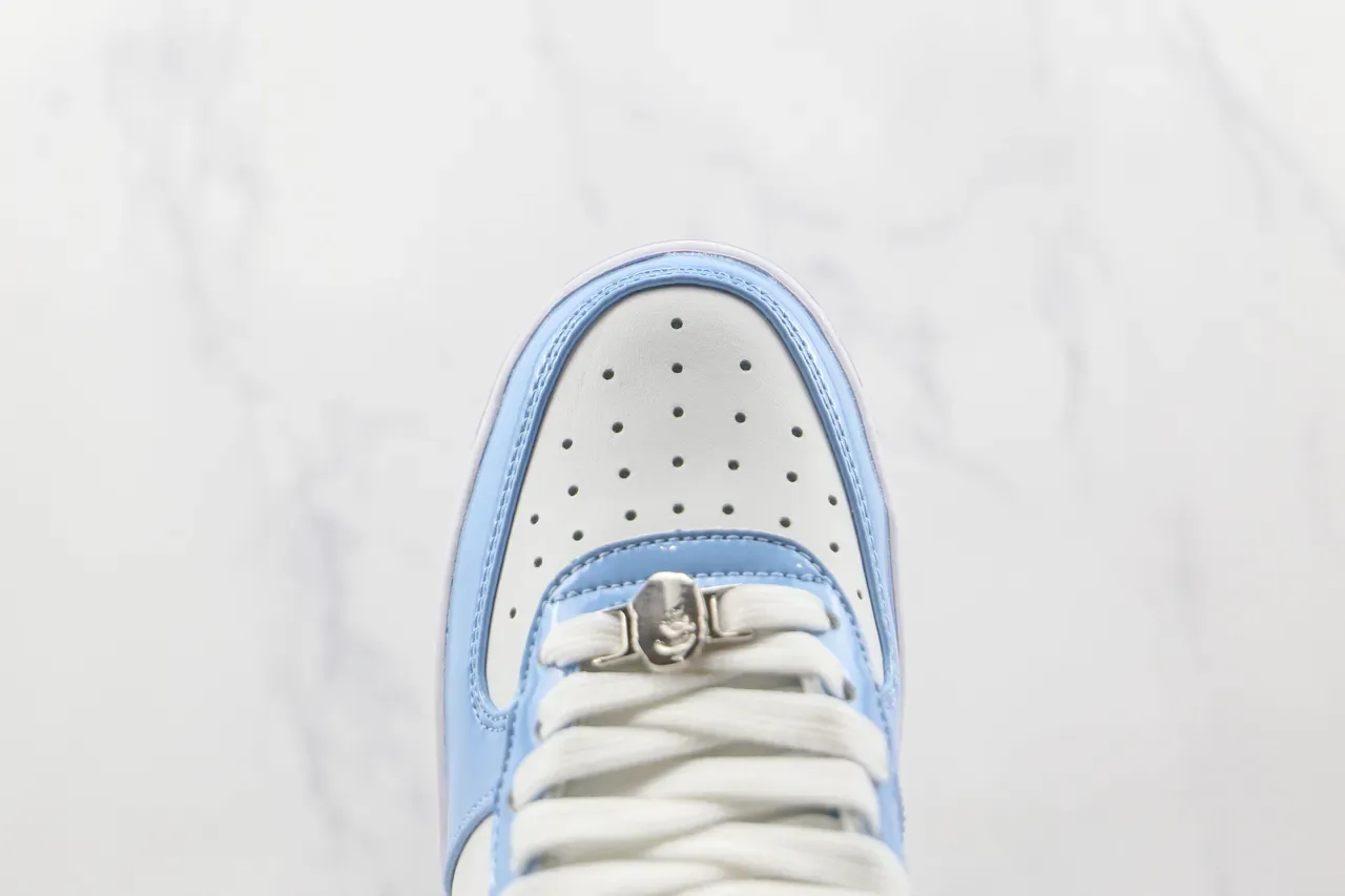 A Bathing Ape BAPE STA Light Blue Patent Leather Lifestyle Sneakers 6