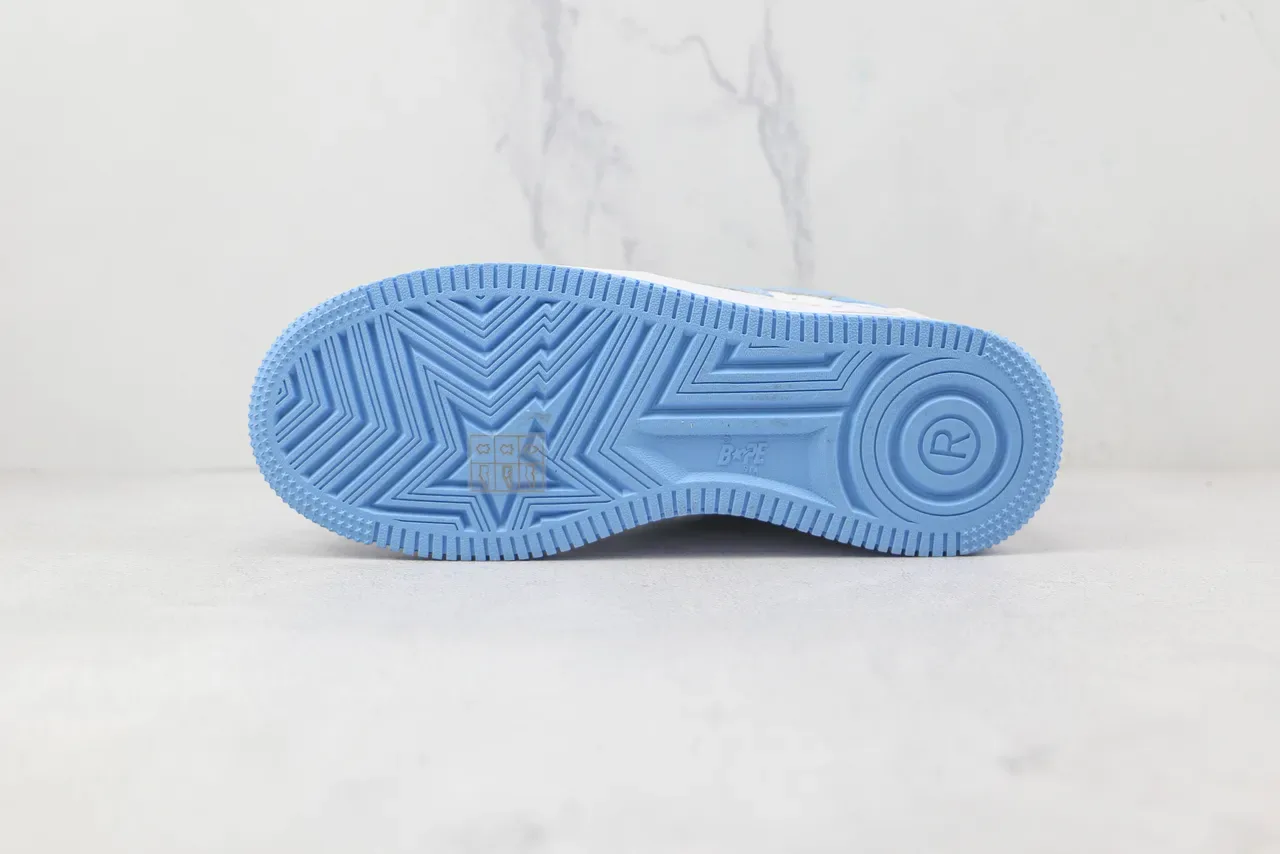 A Bathing Ape BAPE STA Light Blue Patent Leather Lifestyle Sneakers 8