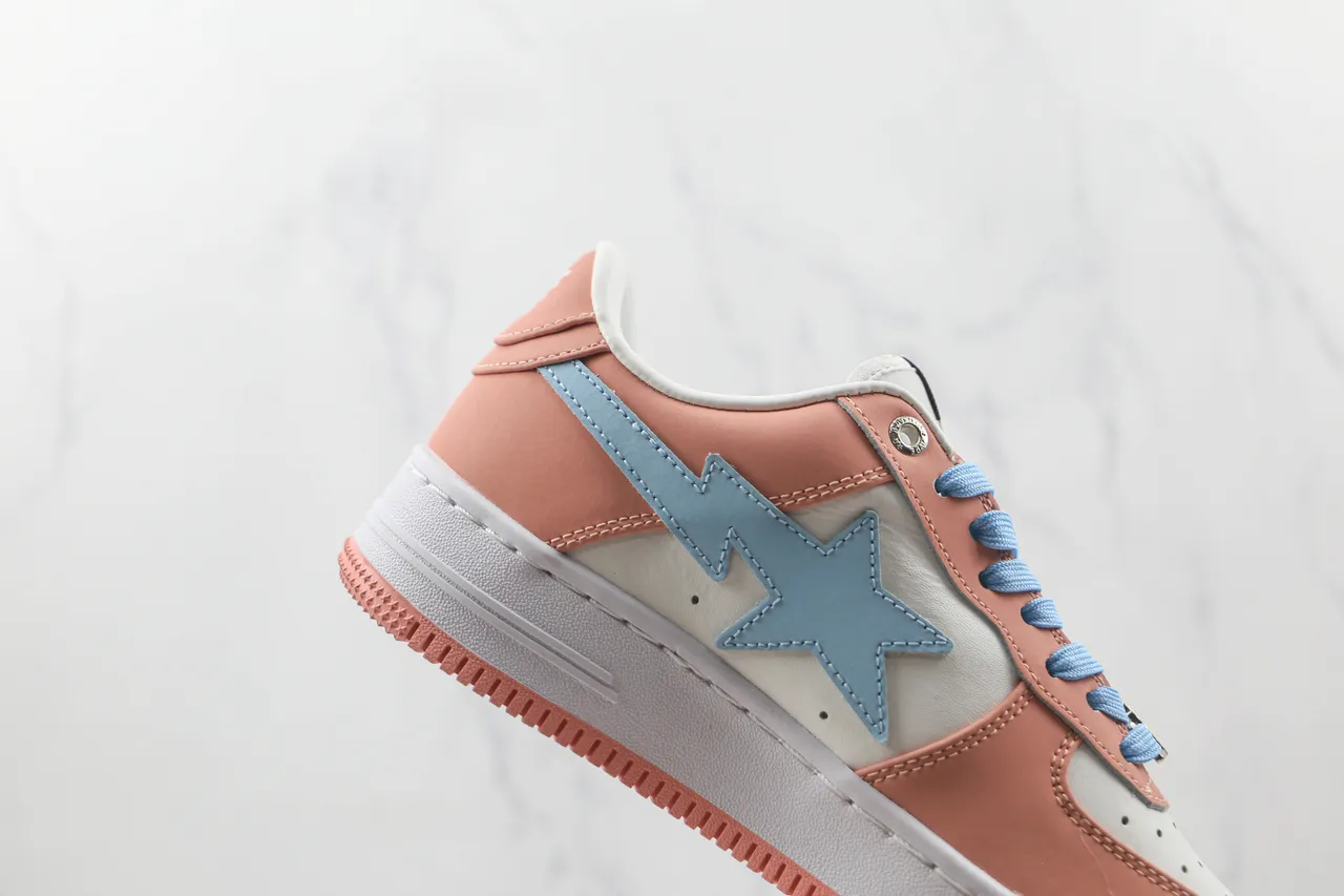 A Bathing Ape BAPE STA Chaussures style de vie Rose Blanc Bleu 5