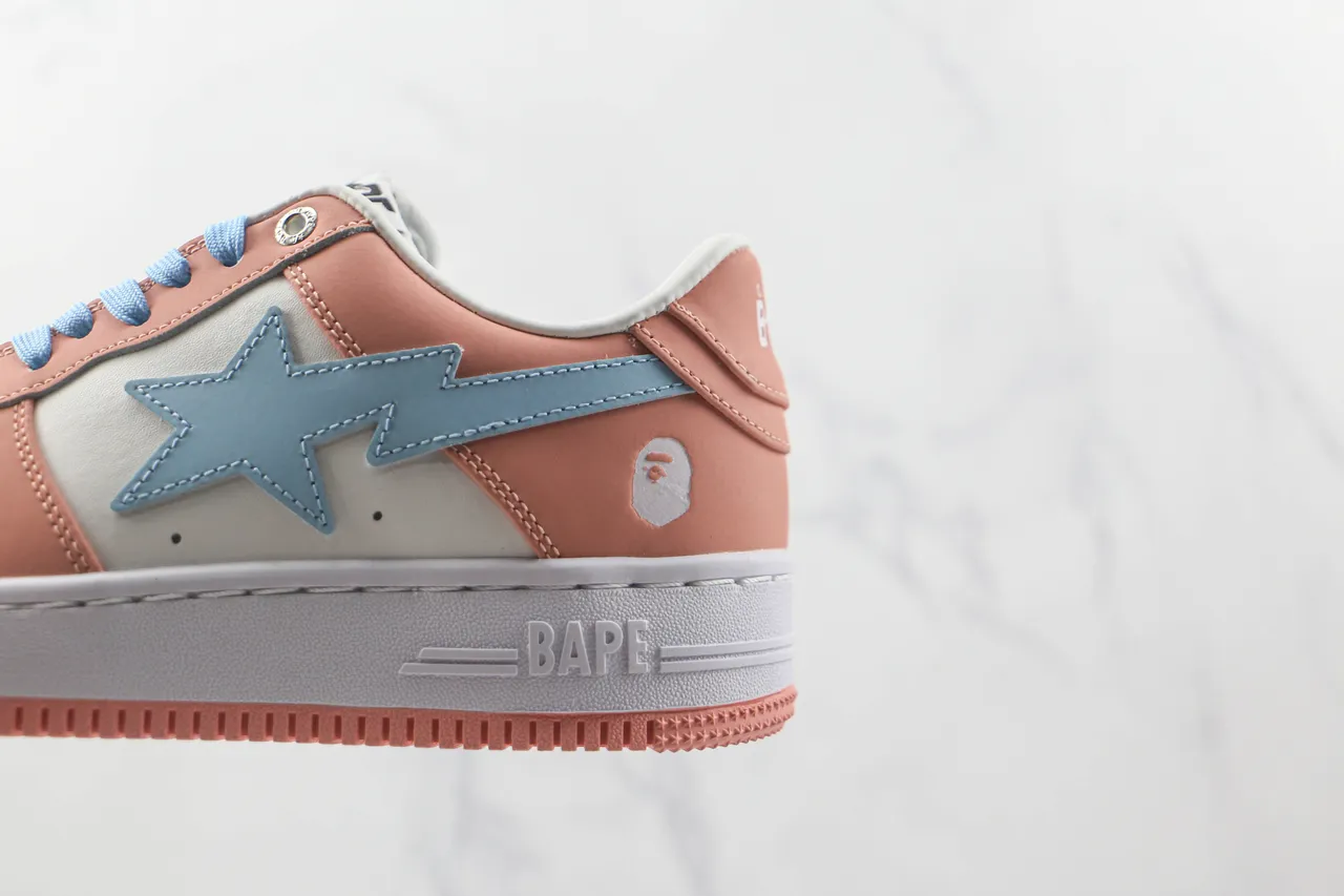 A Bathing Ape BAPE STA Chaussures style de vie Rose Blanc Bleu 7