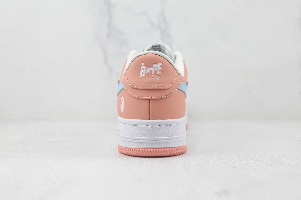 A Bathing Ape BAPE STA Chaussures style de vie Rose Blanc Bleu 9