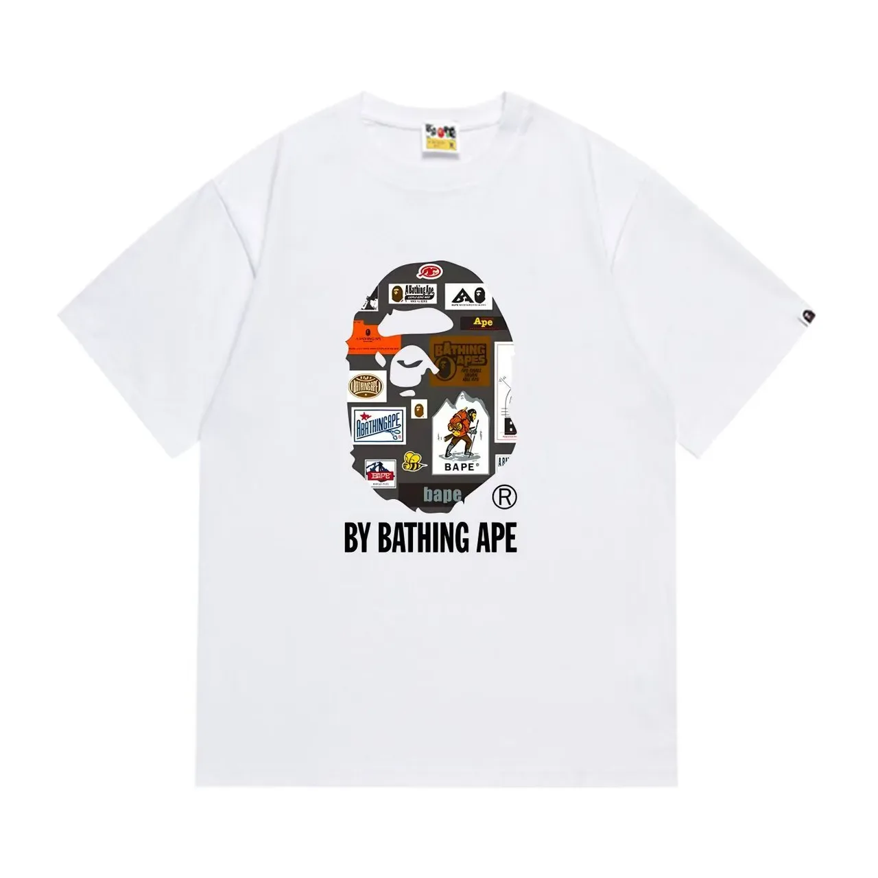 A Bathing Ape Collage Ape Head Graphic Black T-Shirt 3