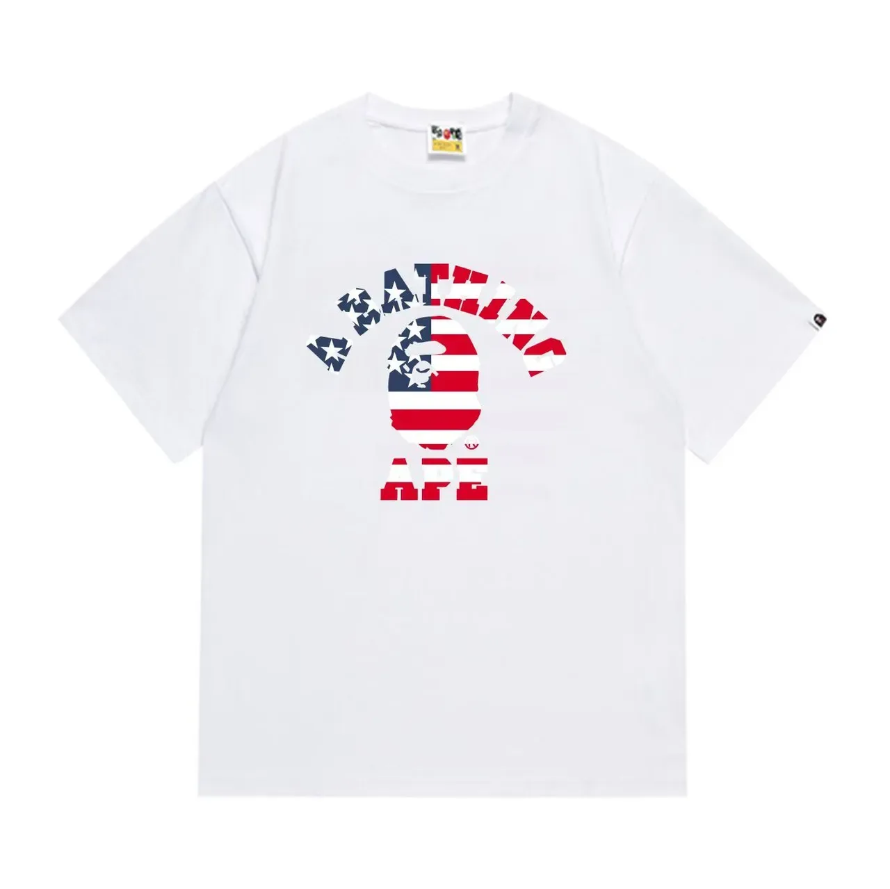 A Bathing Ape Flag Ape Head Graphic T-Shirt 3