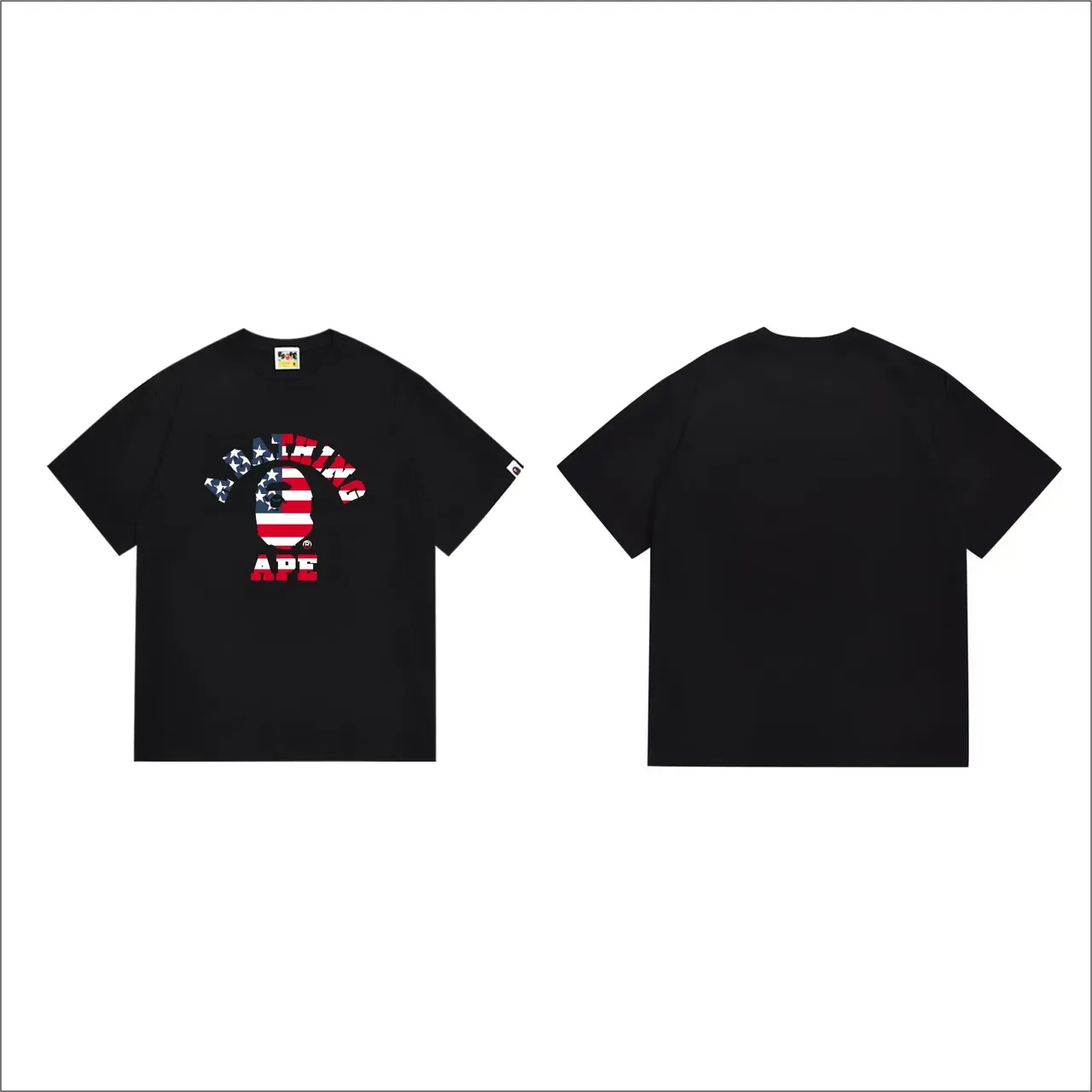 A Bathing Ape Flag Ape Head Graphic T-Shirt 4