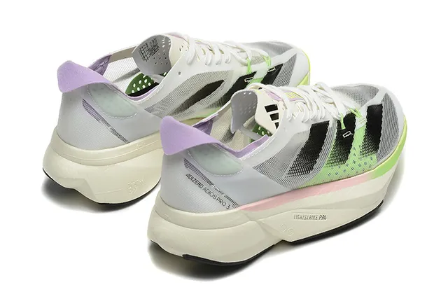 Adidas Adizero Adios Pro 3 blanc citron vert rose violet chaussures de course 3