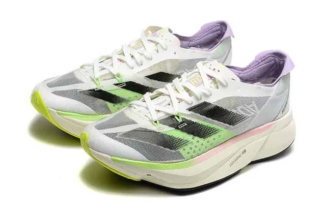 Adidas Adizero Adios Pro 3 blanc citron vert rose violet chaussures de course 6