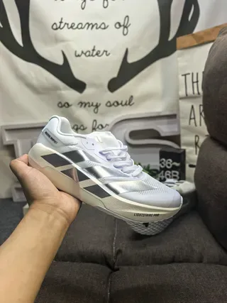 Adidas Adizero Dropset White Silver Lifestyle Sneakers 5