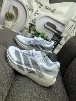Adidas Adizero Dropset White Silver Lifestyle Sneakers 7