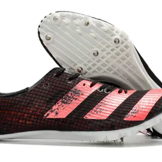 Adidas Adizero Sprint Spike काले गुलाबी दौड़ने के जूते
