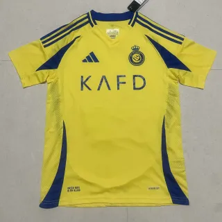 Adidas Al-Nassr FC Yellow Navy V-Neck Short-Sleeve Jersey