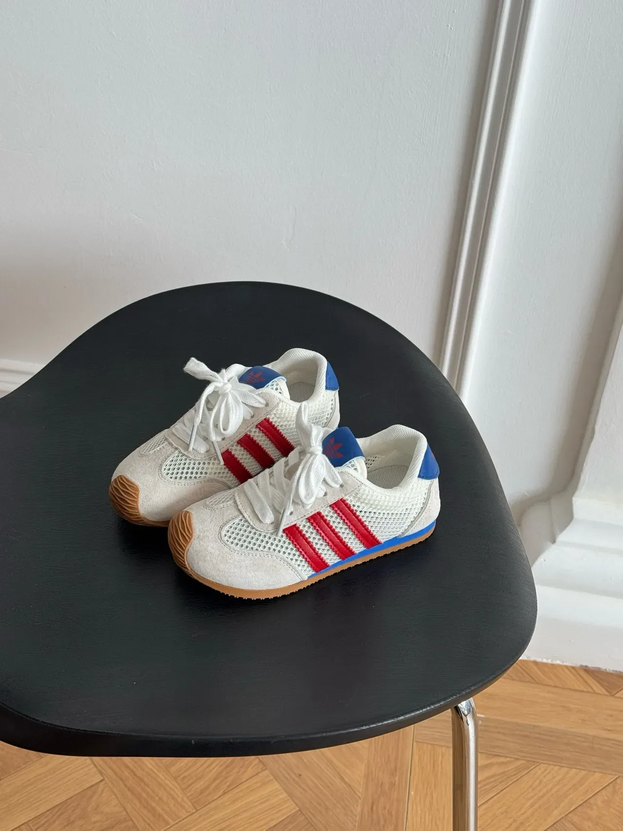 Adidas Beige Black Mesh And Suede Upper Gum Rubber Toe Cap Lifestyle Sneakers 4
