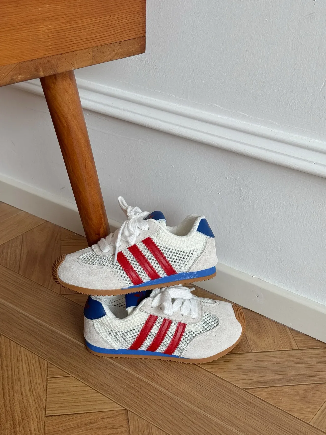 Adidas Beige Black Mesh And Suede Upper Gum Rubber Toe Cap Lifestyle Sneakers 5