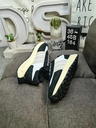 Adidas Beige Brown Retro Runner Layered Suede And Mesh Upper Lifestyle Sneakers 16