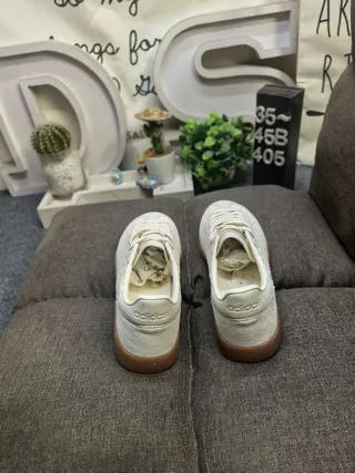 Adidas Beige Brown Woven Textile Upper Suede Overlays Lifestyle Sneakers 8