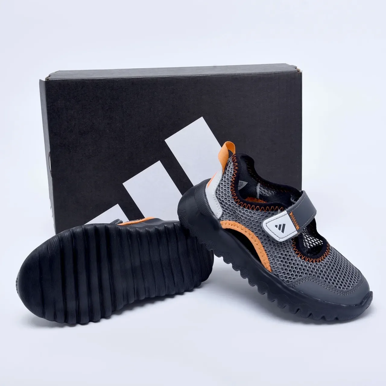 Adidas Black and White Mesh Velcro Strap Lifestyle Sneakers 19