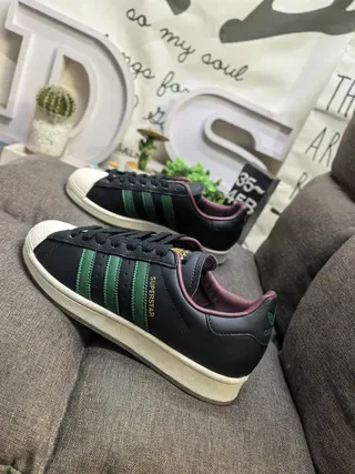 Adidas Black Blue Shell-Toe Three-Stripe Side Panel Lifestyle Sneakers 17