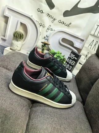 Adidas Black Blue Shell-Toe Three-Stripe Side Panel Lifestyle Sneakers 19