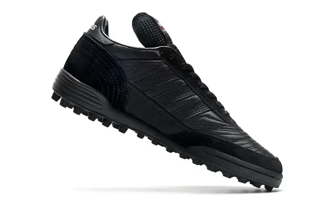 Adidas Black Brown Low-Top Turf Soccer Shoe Metallic Silver Upper Sneakers 2