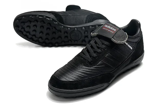 Adidas Black Brown Low-Top Turf Soccer Shoe Metallic Silver Upper Sneakers 4