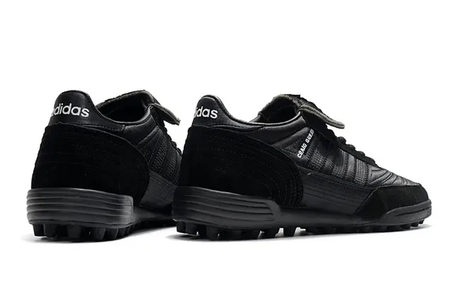 Adidas Black Brown Low-Top Turf Soccer Shoe Metallic Silver Upper Sneakers 5