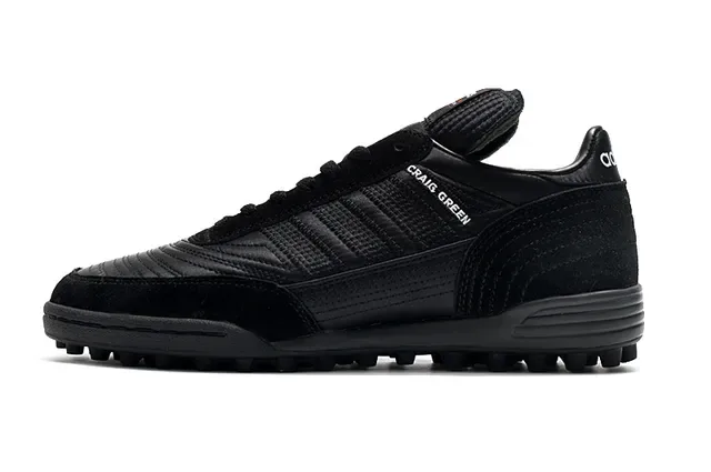 Adidas Black Brown Low-Top Turf Soccer Shoe Metallic Silver Upper Sneakers 8