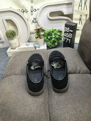 Adidas Black Brown Suede Upper Cupsole Construction Loafer 8