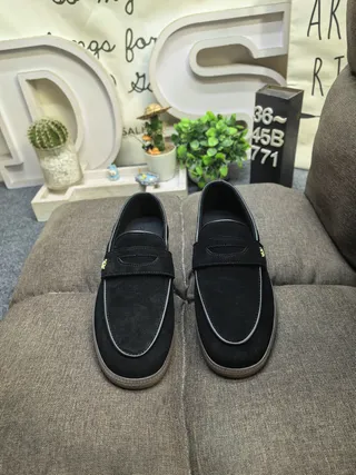 Adidas Black Brown Suede Upper Cupsole Construction Loafer 10