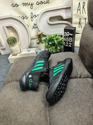Adidas Sandales Casuales Noir Gris Ouvert au Doigt avec Lacets 16