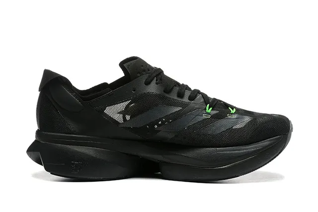 Adidas Black Green Engineered Mesh Upper Sculpted Monolithic Midsole Running Shoes 5