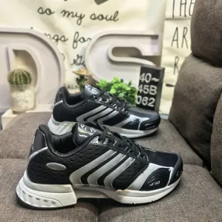 Adidas Black Silver Mesh And Synthetic Overlay Upper Three Stripes Lifestyle Sneakers