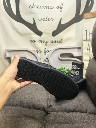 Adidas Black Three-Stripe Laceless Ballet Flats 4