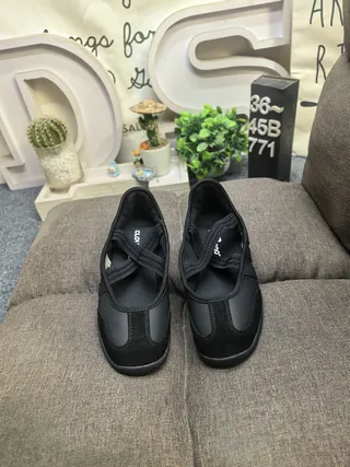 Adidas Black Three-Stripe Laceless Ballet Flats 10