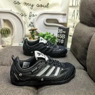 Adidas Black White Mesh Upper Three-Stripe Side Branding Lifestyle Sneakers