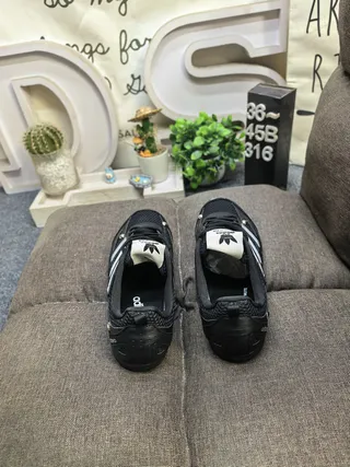 Adidas Black White Mesh Upper Three-Stripe Side Branding Lifestyle Sneakers 8