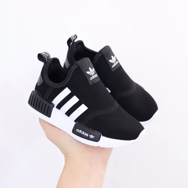 Adidas Black White Slip-On Elastic Collar Lifestyle Sneakers 6