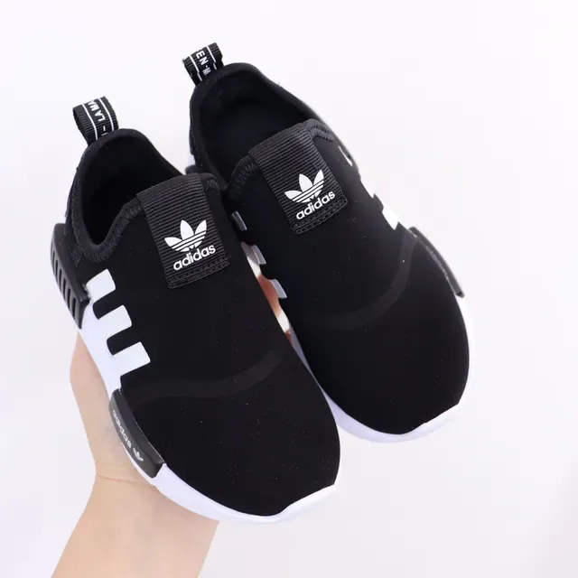 Adidas Black White Slip-On Elastic Collar Lifestyle Sneakers 7
