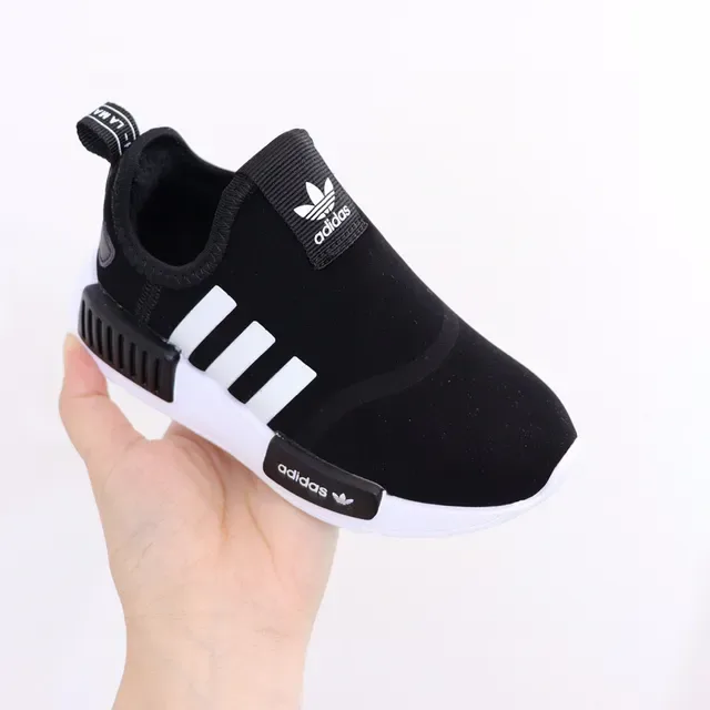 Adidas Black White Slip-On Elastic Collar Lifestyle Sneakers 11