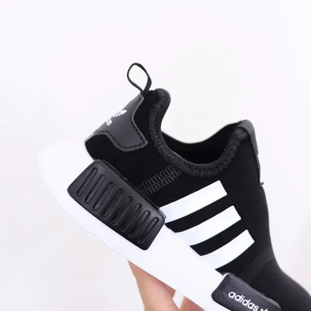 Adidas Black White Slip-On Elastic Collar Lifestyle Sneakers 13