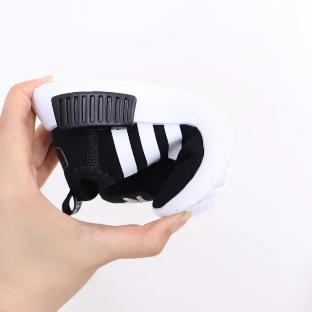 Adidas Black White Slip-On Elastic Collar Lifestyle Sneakers 14