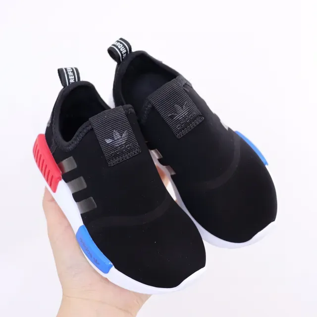 Adidas Black White Slip-On Elastic Collar Lifestyle Sneakers 16