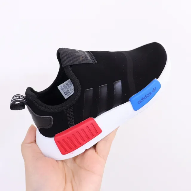 Adidas Black White Slip-On Elastic Collar Lifestyle Sneakers 18