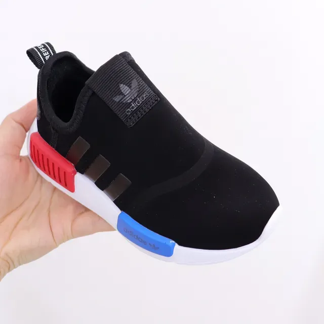 Adidas Black White Slip-On Elastic Collar Lifestyle Sneakers 20