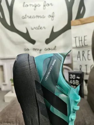 Adidas Blue Black Translucent Turquoise Upper Three-Stripe Branding Lifestyle Sneakers 3