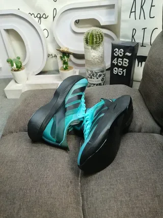 Adidas Blue Black Translucent Turquoise Upper Three-Stripe Branding Lifestyle Sneakers 6