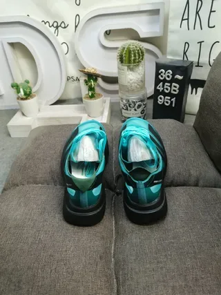 Adidas Blue Black Translucent Turquoise Upper Three-Stripe Branding Lifestyle Sneakers 8