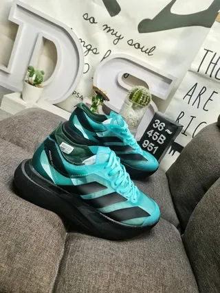 Adidas Blue Black Translucent Turquoise Upper Three-Stripe Branding Lifestyle Sneakers 9